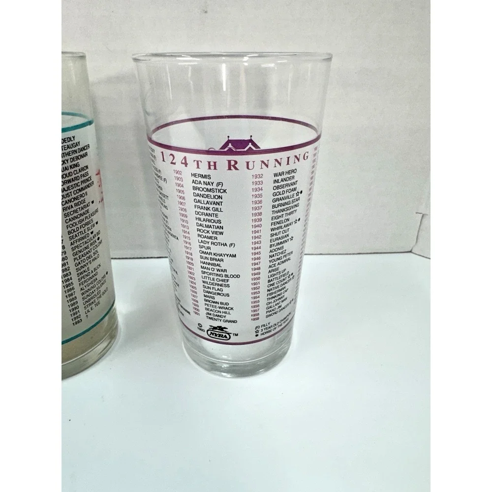 1990s Official Kentucky Derby Glass Mint Julep Churchill Downs Glass Cups Lot 3